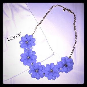 {J. Crew} lavender floral statement necklace